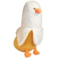 thumbnail image 1 of Almohada de peluche con forma de melocotón, gato, plátano y pato, 90 cm, color blanco, 1 of 7