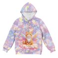 thumbnail image 4 of Pzuqiu Cat Hooded Sweatshirts for Girls Size 10-11 Comfortable Lightness Children's Long Sleeve Sweatshirt Practical Fall Outfits Fashion Clothing Versatile for Everyday Wear, 4 of 7