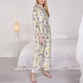 thumbnail image 5 of Wukai Lavender Flowers Print Women's Pajama Set - Soft Long Sleeve Sleepwear for Comfort and Style-Small, 5 of 9