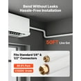 thumbnail image 2 of VEVOR 50ft Mini Split Line Set, 1/4” & 1/2” OD AC Copper Tubing Pipe, 3/8 White PE Thickened Insulated Coil with Flared Nuts, Strapping Tapes, for Mini Split Air Conditioner HVAC or Heat Pump System, 2 of 9
