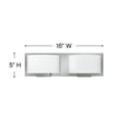 thumbnail image 3 of 2 Light Bath Vanity In Modern Style 16 Inches Wide By 5 Inches High-Brushed Nickel Finish-Halogen Lamping Type Hinkley Lighting 53552Bn, 3 of 4