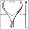 thumbnail image 4 of REJODA-Professional Cuticle Trimmer with Cuticle Pusher Nail Cuticle Remover Nipper Silver Stainless Steel Sharp Blades Manicure Tools with Double Spring Nail Care Pedicure Nail Tools Home Spa (Silve, 4 of 4
