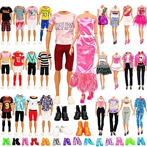 Miunana 5 PCS Fashion Clothes Dresses For 14-16 Inch New Born Baby Dolls Newbor 