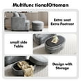 thumbnail image 3 of Aukfa Oversized Accent Chair with 2 in 1 Storage Ottoman,Sofa Chaise Chair Armchair for Living Room Bedroom,Gray, 3 of 8