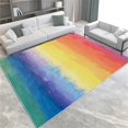 thumbnail image 3 of Area Rug 3x5 ft Living Room Non-Slip Rug, Rainbow Gradient Oil Painting Colorful 3D Print Floor Carpet, Soft Large Area Rugs for Bedroom Dining Room Kitchen, Washable Low-Pile Rug, 3 of 8