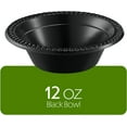 thumbnail image 2 of PLASTICPRO 12 Oz Black Plastic Bowls Round Disposable Microwavable Bowls, 200-Pack, 2 of 7
