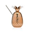 thumbnail image 1 of Godinger 6207 Pinapple Covred Mug & Straw, Copper, 1 of 1