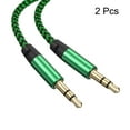 thumbnail image 3 of 2 Pack Aux Cable 3.5mm Male to Male Nylon Braided 3Ft 3 Pole Hi-Fi Stereo Sound Auxiliary Cord Green, 3 of 6