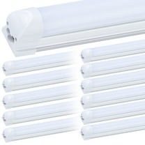 (12-Pack), 8FT LED Shop Light Fixture, Super Bright 100W 6000K Cold White 15000LM, 8 Foot Led Lights, Flat 2 Rows Flat Shape 96" LED Shop Lights,Linkable T8 LED Tube Lights for Garage Warehouse