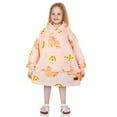thumbnail image 2 of Tirrinia Oversized Hoodie Blanket Sweatshirt for Kids, Wearable Cute Patterns fleece Pullover, as Warm & Funny Gifts for 4-10 Years Boy Girl, 2 of 4