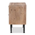 thumbnail image 4 of Baxton Studio Calida Whitewashed Brown Wood and Rattan 2-Drawer End Table, 4 of 6