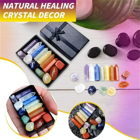 

Realhomelove Energy Infused Natural Raw Healing Crystals and Tumbled Stones - Chakra Stones for Crystal Healing - The Ultimate Chakra Kit with Huge Variety of Gemstones