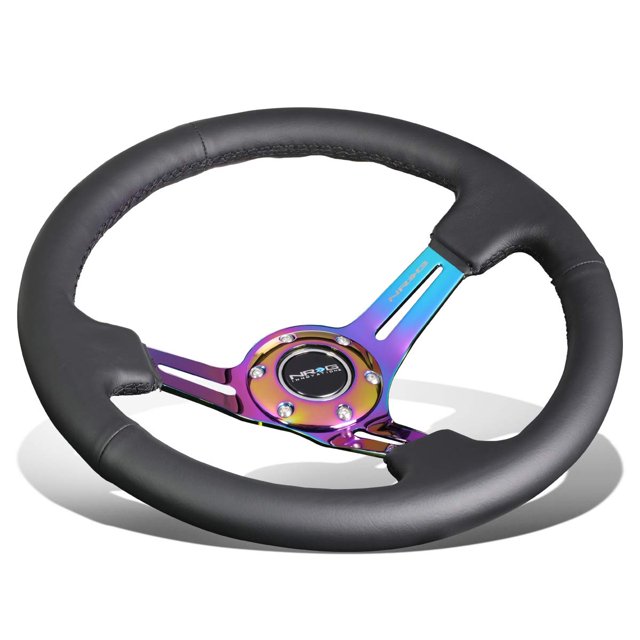 NRG REINFORCED STEERING WHEEL RST-018R-MCBS + USPL STICKER