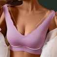 thumbnail image 5 of LLYwey Woman Bras No Wire Discounts Comfort Beautiful Back Seamless Bras Wireless Push UpT-shirt Bras Bralettes Thin Soft Everyday Bra Women Size Polyester Wire-Free Bra Style LW-233 Purples L, 5 of 6