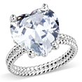 thumbnail image 1 of Alamode 3W1536-7 Women Rhodium Brass Ring with AAA Grade CZ in Clear - Size 7, 1 of 1