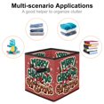 thumbnail image 2 of Christmas Foldable Toy Box with Handle, 10.8"x10.5"x10.6", Large Capacity Cube Organizer Bins, 2 of 6