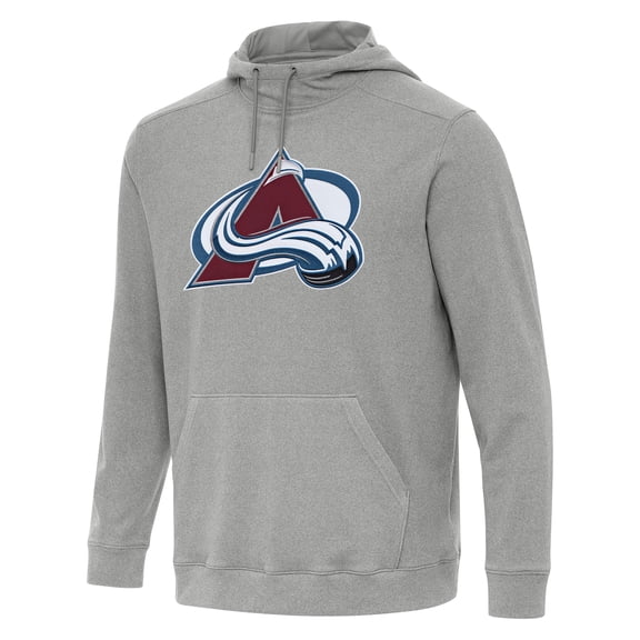 Men's Antigua Heather Gray Colorado Avalanche Cloud Pullover Hoodie