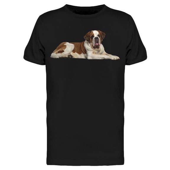 Laid Down Saint Bernard T-Shirt Men -Image by Shutterstock, Male Large