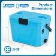 thumbnail image 3 of Costway Glacière Portative Isolée de 21 QT, Coffre à Glace à Coque Rigide avec 2 Porte-Gobelets Bleu, 3 of 10