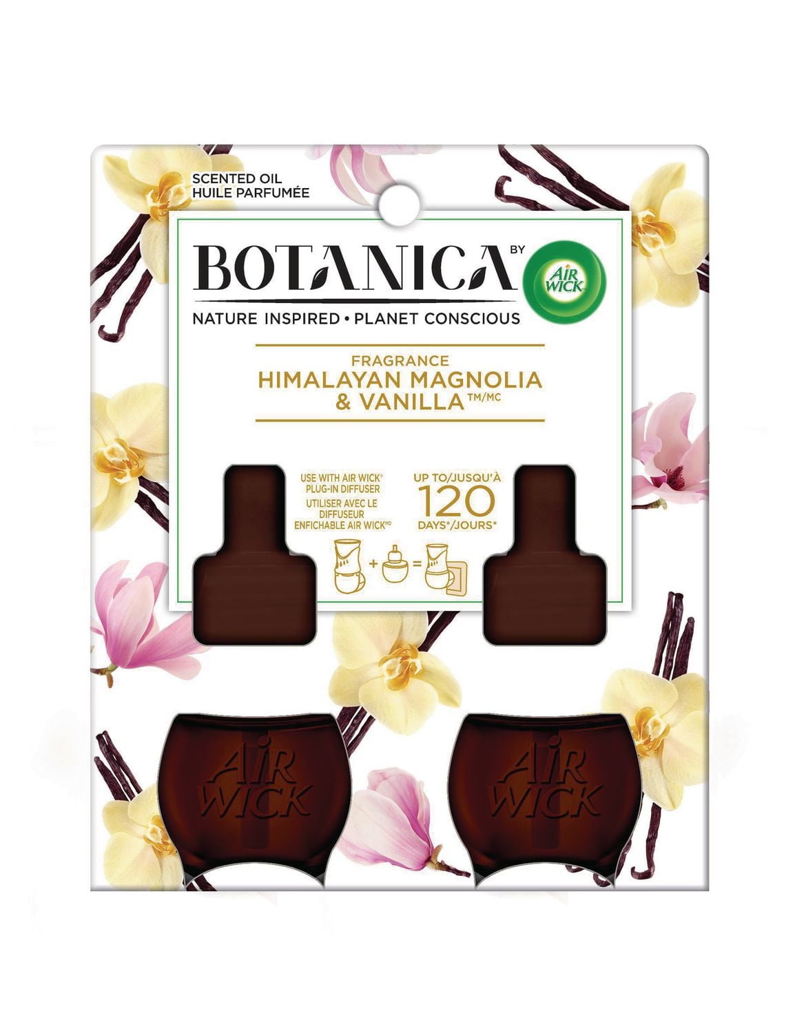 Botanica by Air Wick, Scented Oil 0+2 Refill, Fragrance Himalayan Magnolia & Vanilla