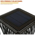 thumbnail image 3 of GRANDPATIO Outdoor Lights Solar Floor Lamp Resin Wicker Lamp All-weather Solar Light Outdoor Waterproof for Yard, Garden, Pathway, Deck, Dark Brown, 3 of 8