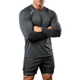 thumbnail image 6 of PNTUTB Sports Set for Men Athletic Wear Set Round-Neck Long-Sleeve Quick-Dry T-Shirt and Double-Layer Shorts High-Stretch Set for Running Training, 6 of 7