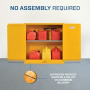 Sandusky Counter-Height 30-Gal. Flammable Safety Cabinet with Padlock, Yellow