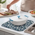 thumbnail image 2 of Floral Daisy Dish Drainer Mat for Kitchen Microfiber Drying Pad Absorbent Countertop Mat Spring Summer Flowers 16x18 Inch, 2 of 7