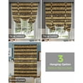 thumbnail image 4 of Black Golden Striped Tie Up Curtains for Window, Luxury Farmhouse Stripes Thermal Insulted Balloon Shade Adjustable Rod Pocket Curtains Valance Panels for Kitchen Bathroom Café 46 x 63, 4 of 7