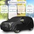 thumbnail image 4 of TETSELF Winter Snow Ice Rain Dust Frost Guard Sun Shade Prevents Ice Build Up Fast Deployment 6 Layer Car Cover for Jeep Wrangler 2 Door CJ YJ TJ JK, 4 of 6