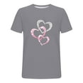 thumbnail image 4 of Blusas de Manga Corta para Mujeres Cuello Redondo Sencillo Casual Ajuste Regular, Top de Algodón de Imitación de Moda para el Hogar Y Diario, 4 of 4