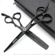 thumbnail image 5 of Tijeras de peluquería japonesas de acero inoxidable de 15 cm (6 pulgadas), tijeras profesionales para peluquería, color negro rubí., 5 of 5
