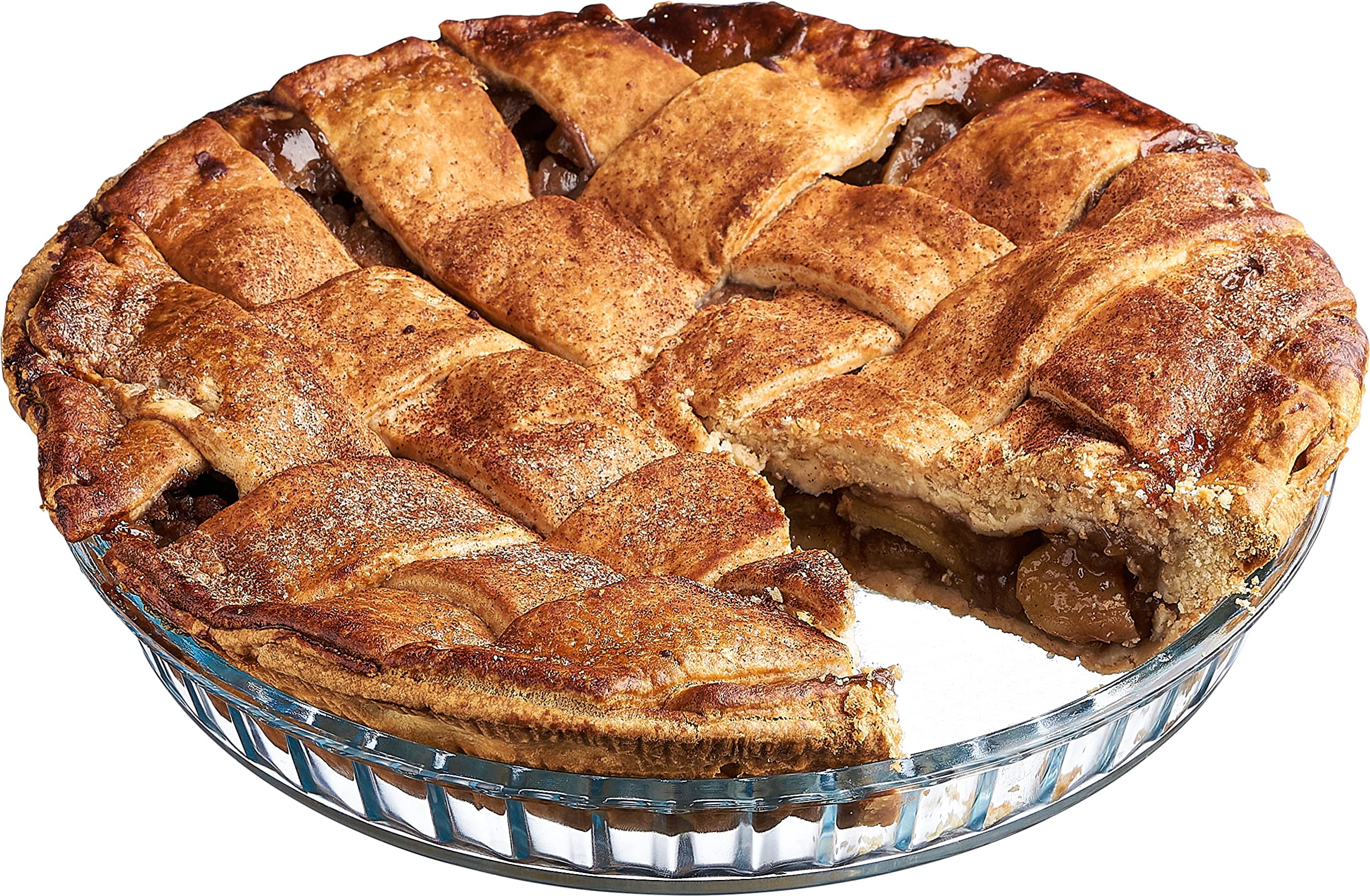 Simax Glass Fluted Cake Dish Shallow Heat, Cold and Shock Proof