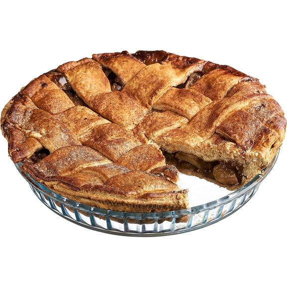 Simax Clear Glass Fluted Cake Dish, Shallow | Heat, Cold and Shock Proof, Made in Europe, 11-Inch