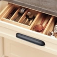 thumbnail image 6 of Goo-Ki 6 Pack 7.56'' Hole Center Matte Black Cabinet Cup Pulls, Hammered Texture with Curved Edges, Elegant Vintage Drawer Cabinet Handles for Bar Cupboard Closet Wardrobe, 6 of 7