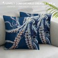 thumbnail image 3 of ONETECH Coastal Pillow Covers, Nautical Pillow Covers, Nautical Coastal Octopus Pillows Decorative Pillowcase Throw Pillow Cover , Ocean Beach Octopus for Sofa Bed Room Home Decor, 3 of 5