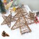 thumbnail image 3 of Adorno de estrella de ratán seco para mesa de Navidad, colgantes de árbol de Navidad, guirnalda de corona DIY, regalos de Año Nuevo, 1 unidad, 3 of 4
