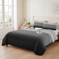 thumbnail image 2 of Twin XL Quilt Set 68''x98'', Black Grey Ombre Lightweight Summer Bedspread Coverlet Set with 2 Pillow Shams, Modern Abstract Art Texture Breathable All Season Quilt Bedding for Dorm/Guest Room, 2 of 9