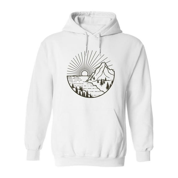 Graphic Landscape Design  Hoodie Men -Image by Shutterstock, Male 3X-Large