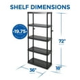 thumbnail image 3 of Gracious Living 5 Shelf Fixed Height Ventilated Medium Duty Storage Unit, Black, 3 of 9