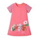 thumbnail image 1 of Vestido de algodón a rayas para niña REDARER – Manga corta con apliques de dibujos animados, informal, de verano, para tallas 1-2 años, 1 of 5