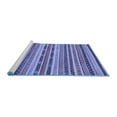 thumbnail image 2 of Ahgly Company Machine Washable Indoor Square Abstract Blue Modern Area Rugs, 7' Square, 2 of 4