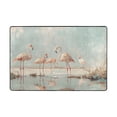 thumbnail image 2 of Flamingoes Grass Puddle Area Rug Washable 72 x 48 Floor Carpet Mat Non Slip for Bedroom Living Room Kids Room Home Decor, 2 of 7