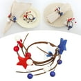 thumbnail image 1 of "Independence Day Napkin Rings Festive Red White & Blue Decorated With Ideal For 4th Of July Table Settings", 1 of 6