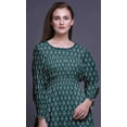 thumbnail image 5 of Bimba Block Ladies Bishop Sleeve Round Neck Ruffle Maxi Smocked WaistÂ&nbsp;Dress-XXX-Large, 5 of 5