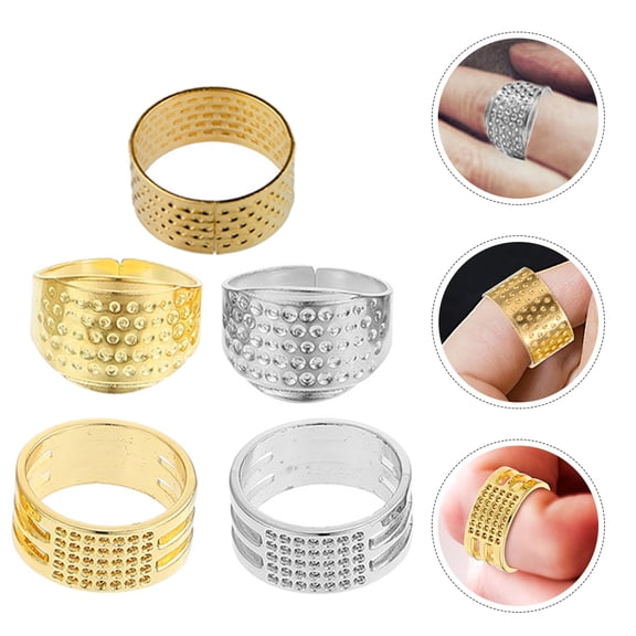 HONMEET 20-Piece Metal Sewing Thimble Set in Copper and Mixed Colors for Quilting, Sewing, Crafting, and Projects