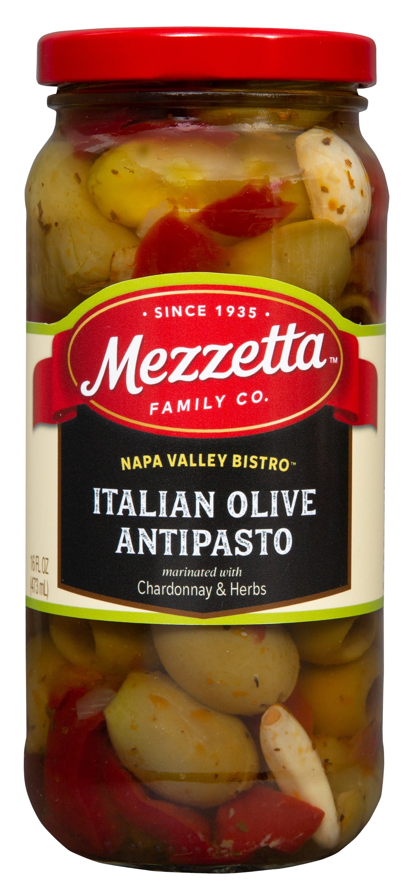 Mezzetta Italian Olive Antipasto with Chardonnay & Herbs, Napa Valley