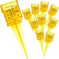 thumbnail image 1 of Paquete de 10 medidores de lluvia/aspersores de 1,5 pulgadas, boca ancha, herramienta de medición de agua para exteriores, color amarillo brillante, 1 of 4