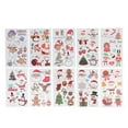 thumbnail image 2 of Pegatinas navideñas para tatuajes, 10 unidades, pegatinas navideñas para tatuajes temporales, pegatinas navideñas para rostros, diseño de última generación, 2 of 14