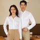 thumbnail image 2 of Camisa de vestir de algodón puro de alta gama para hombres y mujeres, estilo informal de negocios, antiarrugas, de algodón completo, camisa de cuello blanco para hombres, 2 of 5